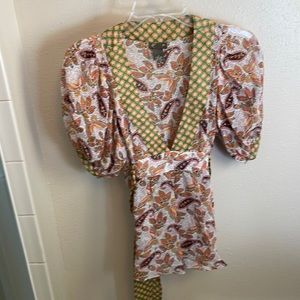 Fei for Anthro | Paisley blouse 100% silk